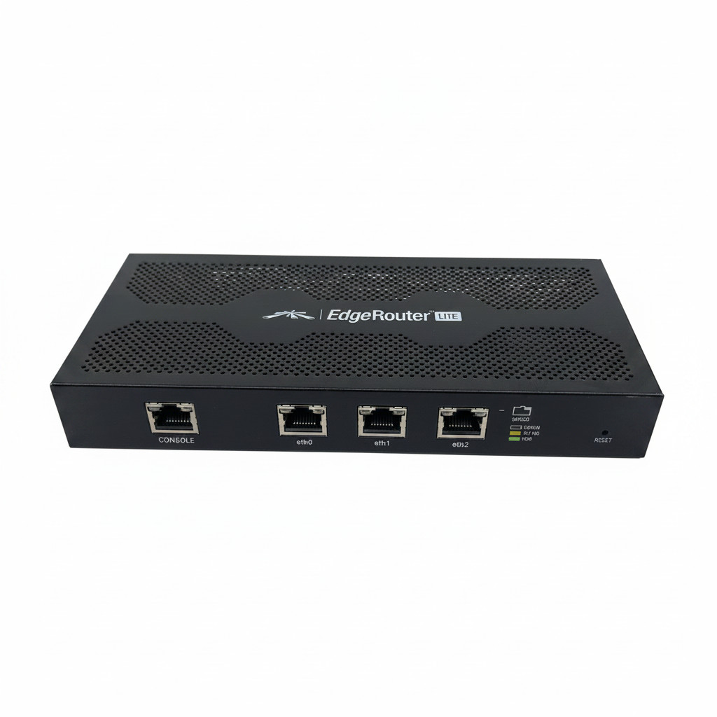 Ubiquiti EdgeRouter Lite ERLite-3 3-Port Gigabit Router - Black Tested Works