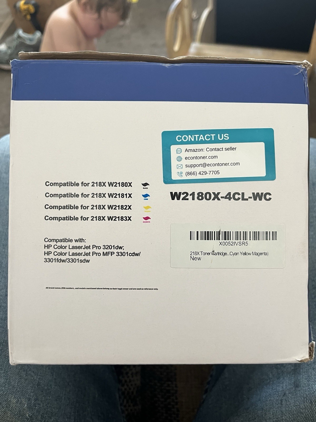 Cool Toner 218X Compatible Laser Toner 4-Pack BK/C/Y/M for HP W2180X-W2183X