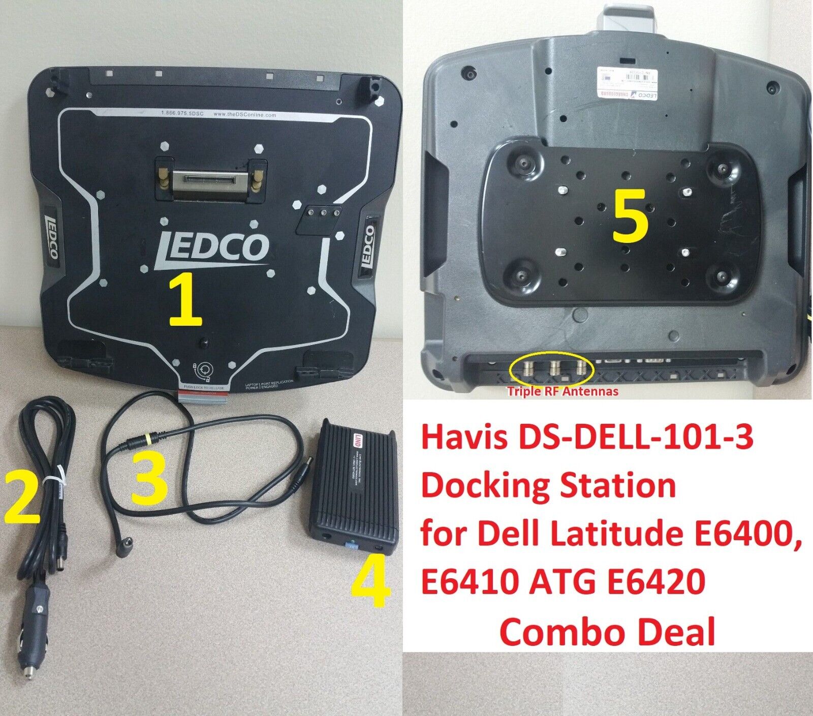 10x Havis DS-DELL-101-3 Docking Station for Dell Latitude E6400, E6410 ATG E6420