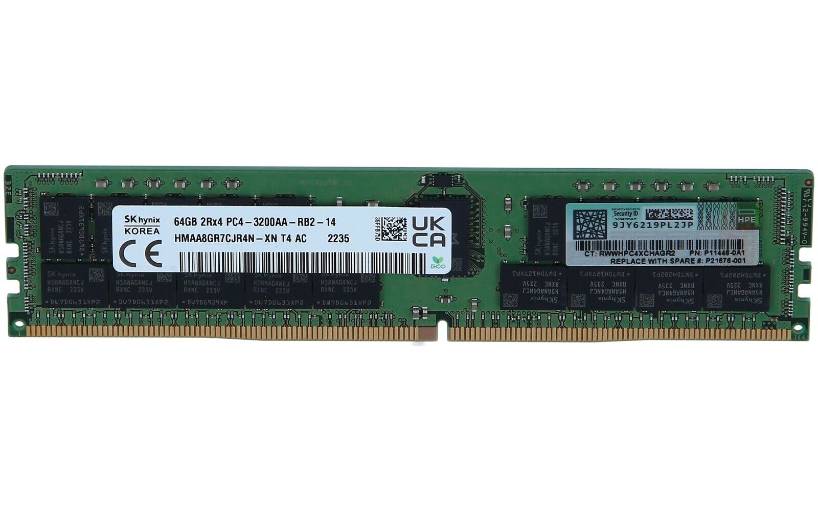 P06035-B21/P21676-001/P11446-0A1- HPE 64GB Dual Rank DDR4-3200-R Smart Memory
