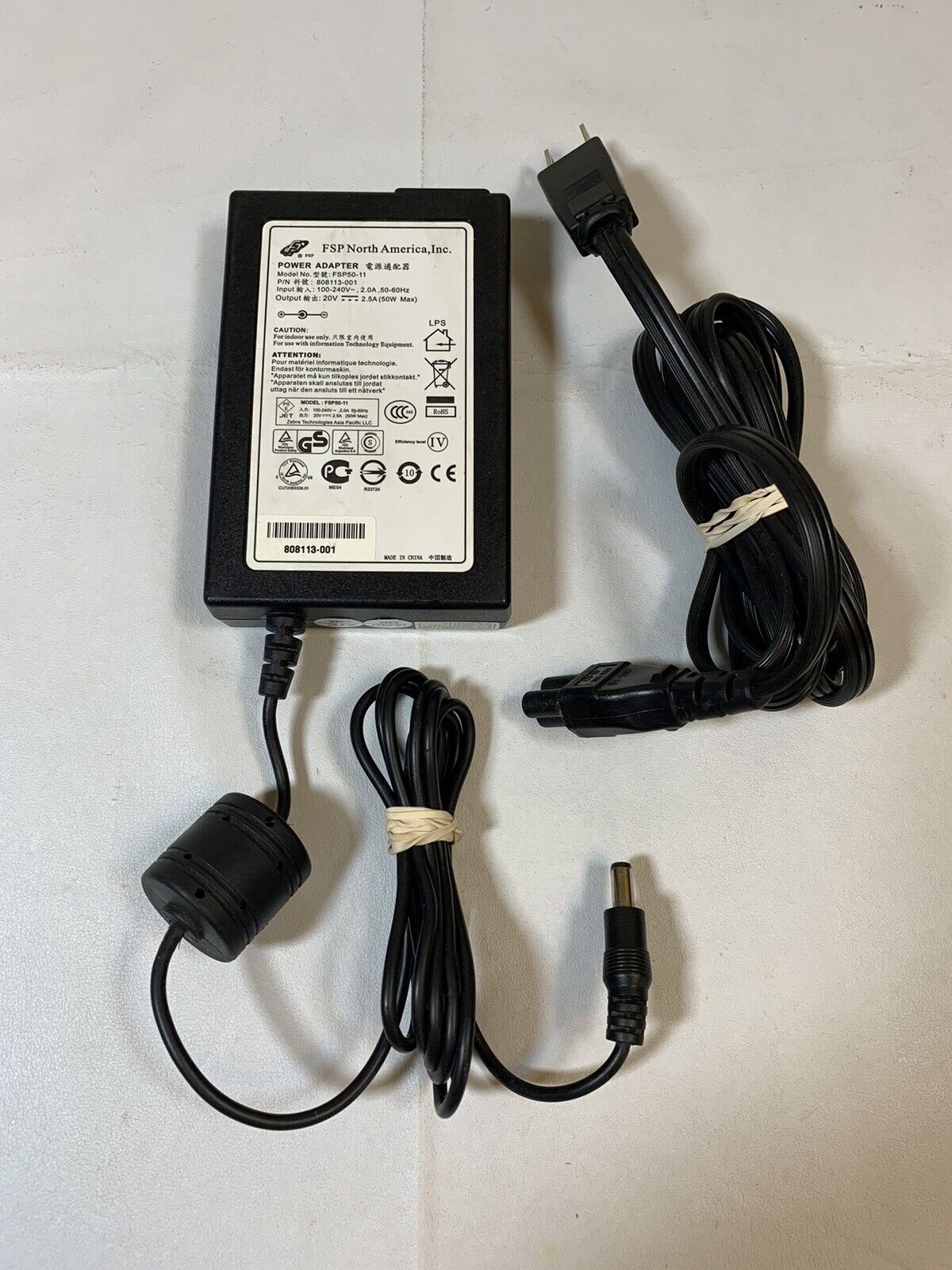 Original FSP FSP50-11 AC Adapter Power Supply 20V 2.5A 50W OEM w/PC