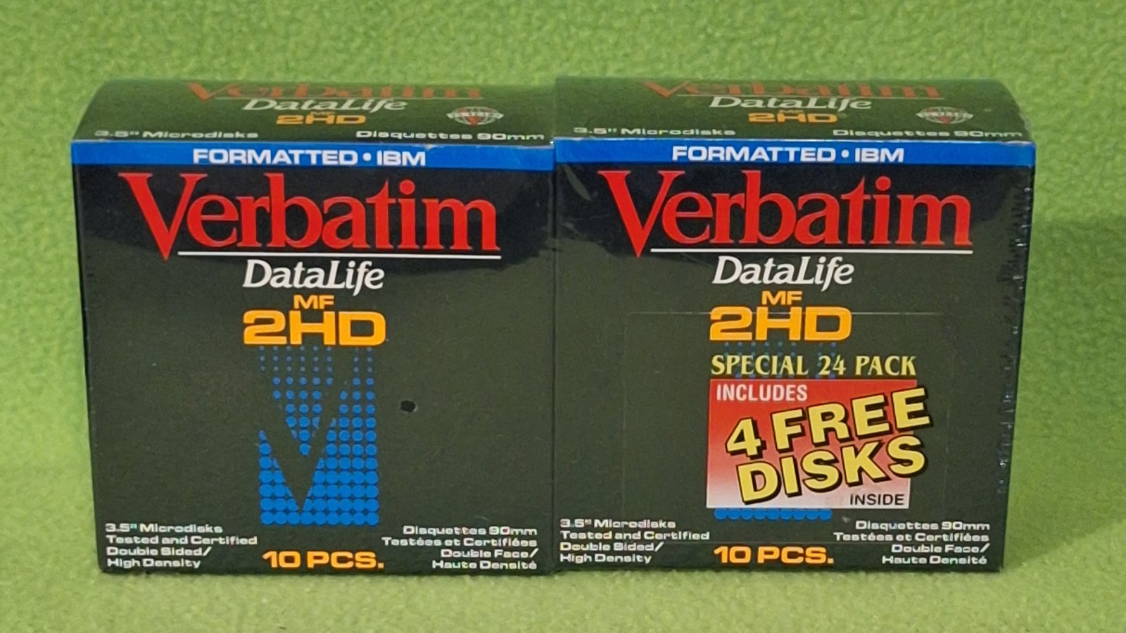 Verbatim DataLife MF 2HD 3.5" Floppy Disks IBM Formatted 1.44MB - 2 x 12 Pack