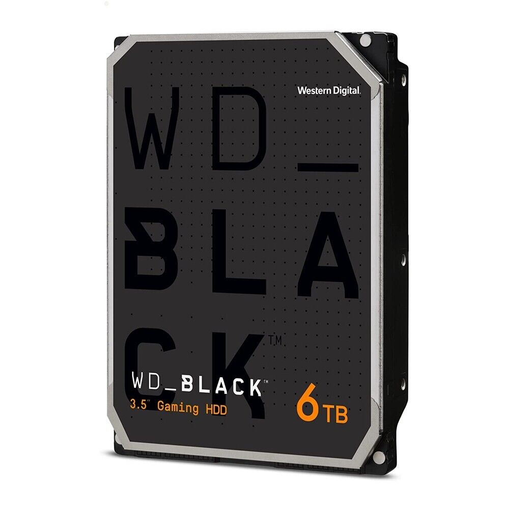 WD BLACK 6TB WD6004FZWX Internal HDD - 7200 RPM, SATA 6 Gb/s, 128 MB Cache, 3.5