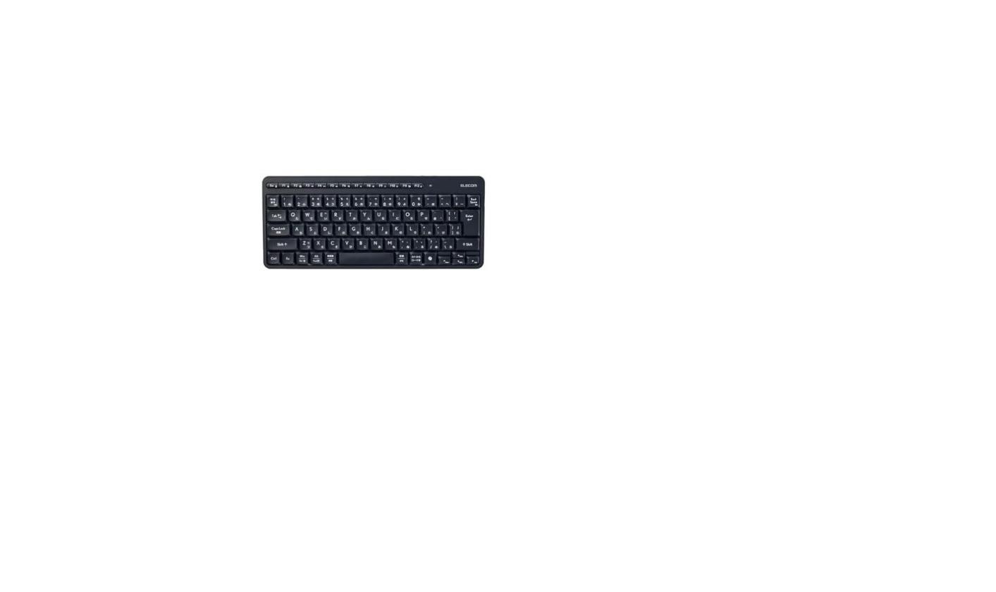ELECOM Wireless Keyboard Mini TKL Silent 2.4GHz Membrane Black TK-QT11MDMA