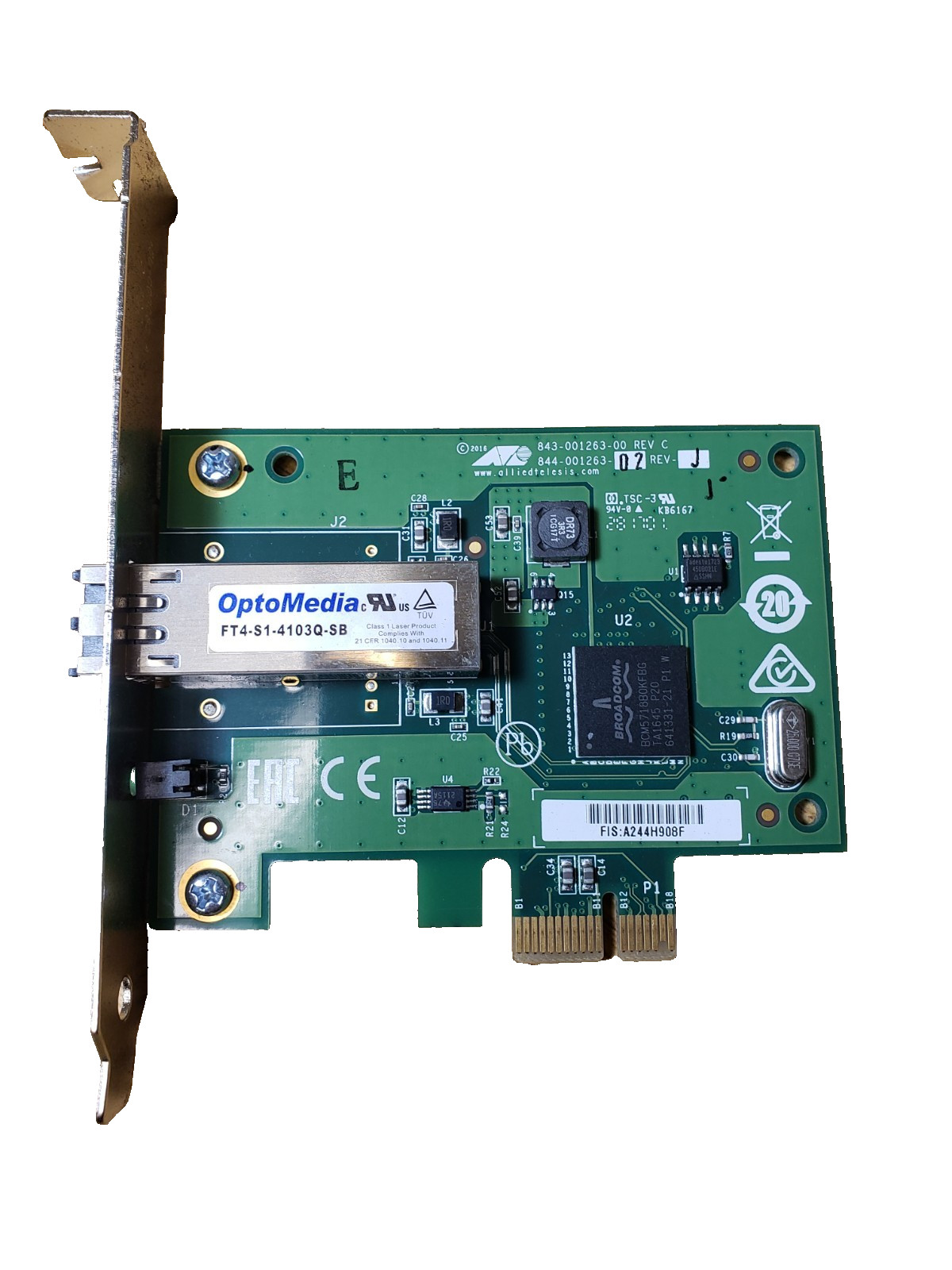 Allied Telesis AT-2911LX/LC Gigabit Network Adapter 1000Base-LX Single Mode