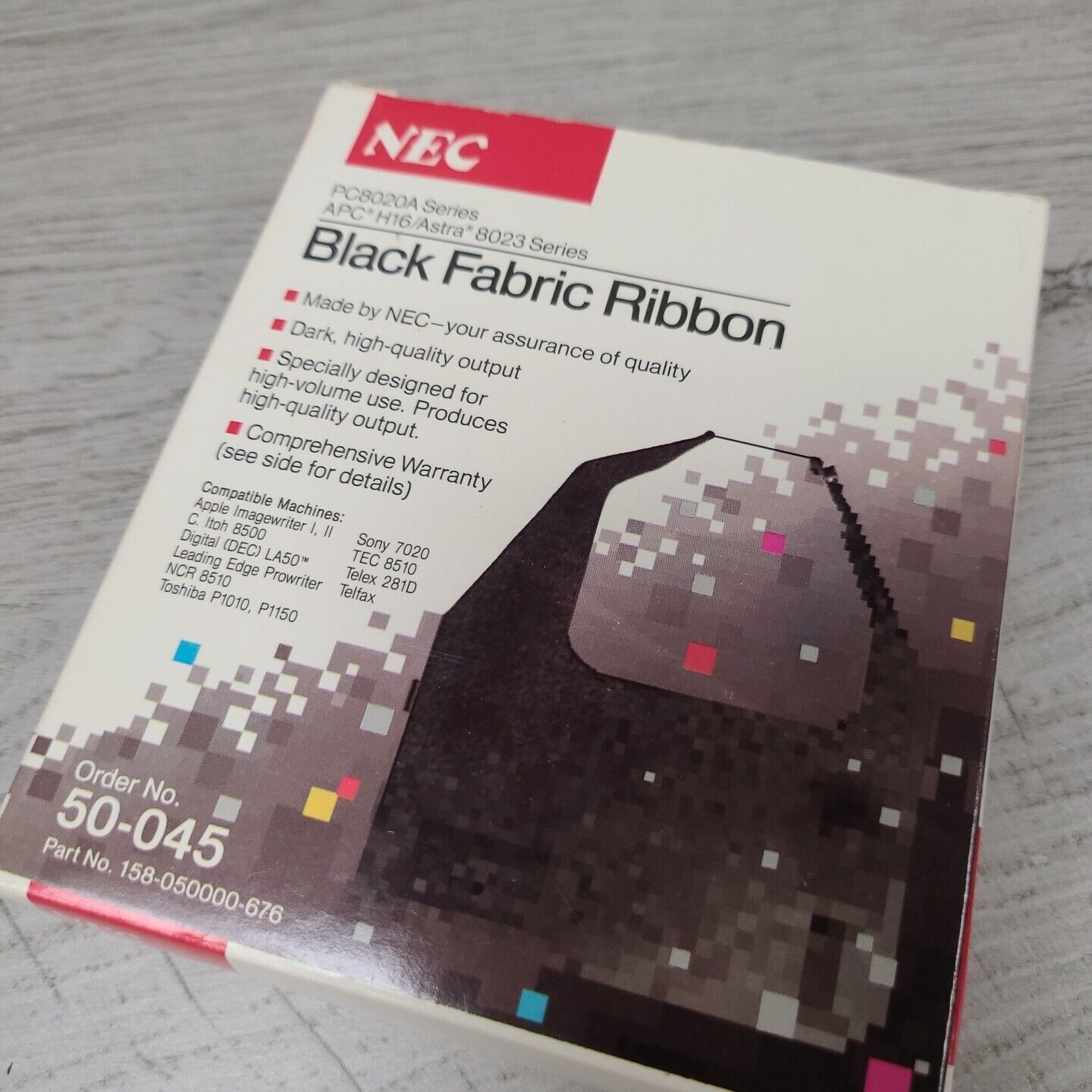 NEC Black Printer Ribbon Cartridge Dot Matrix Replacement Astra 8023 Series NOS