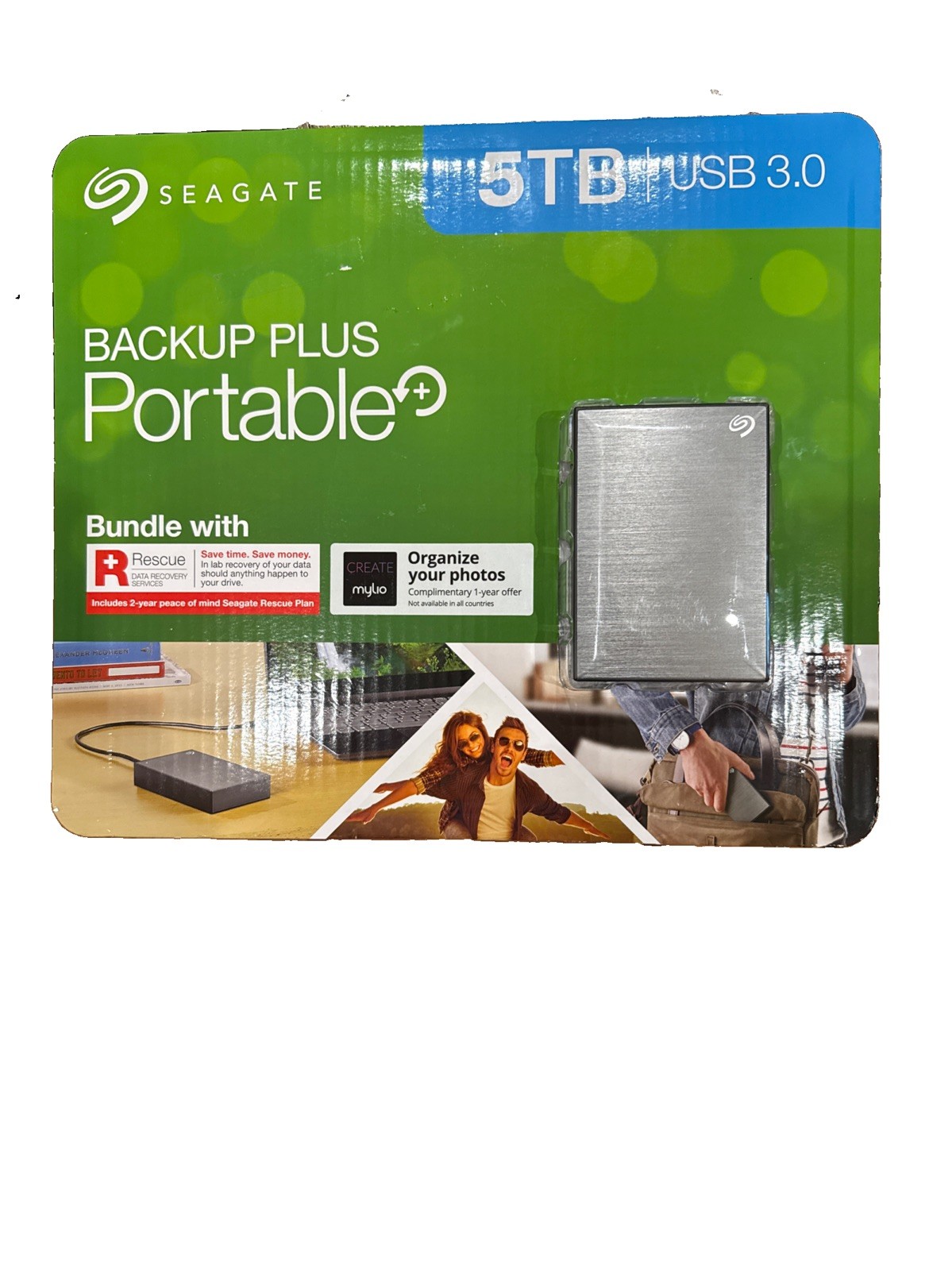 Seagate Backup Plus Portable 5TB USB 3.0 Hard Drive HDD STH5000600 New Sealed
