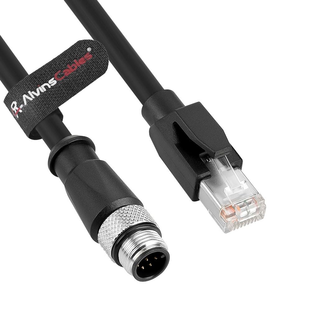 M12 A-Code 8 Pin Male to RJ45 Ethernet Cable Shielded Industrial Drag Chain 8M