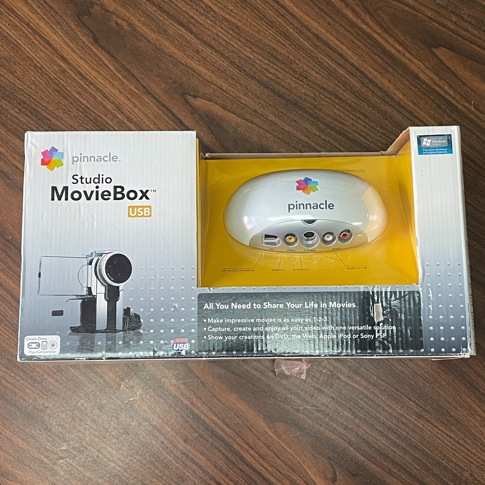 Pinnacle Studio MovieBox Video Input Adapter USB 510-USB Open Box