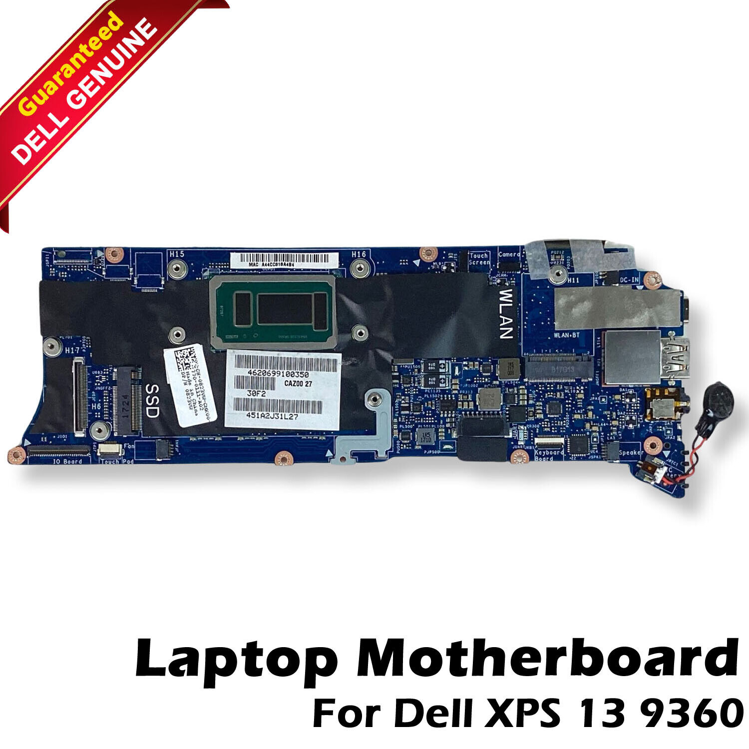 Dell OEM XPS 13 9360 Motherboard System Board with 2.4GHz Intel i7 CPU 8GB 823VW