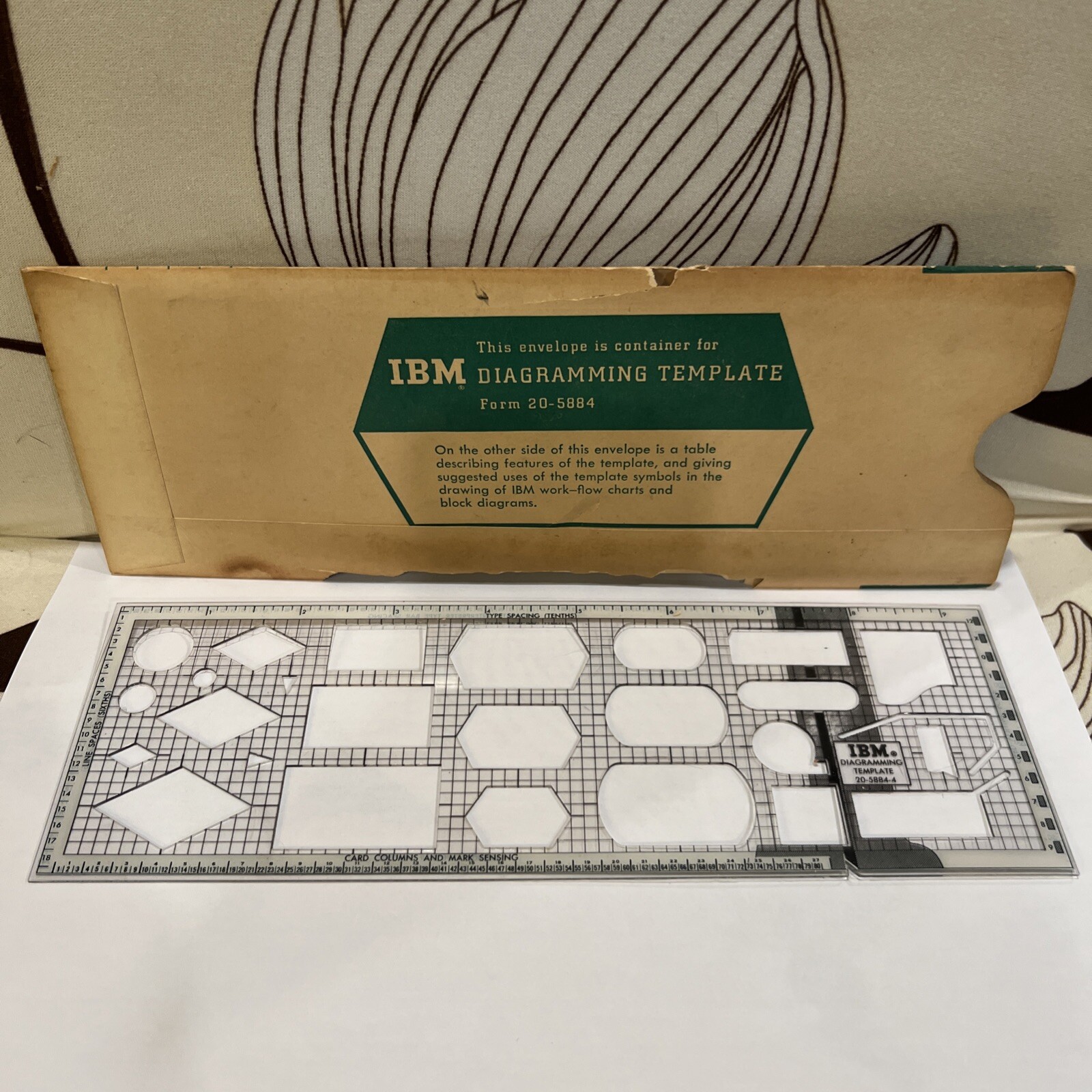 Vintage IBM Charting and Diagramming Template  20-5884-4