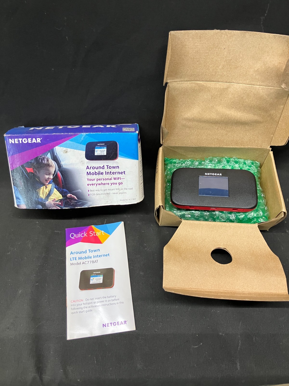 Netgear Around Town Air Card 4G LTE Prepaid Mobile Hotspot Black