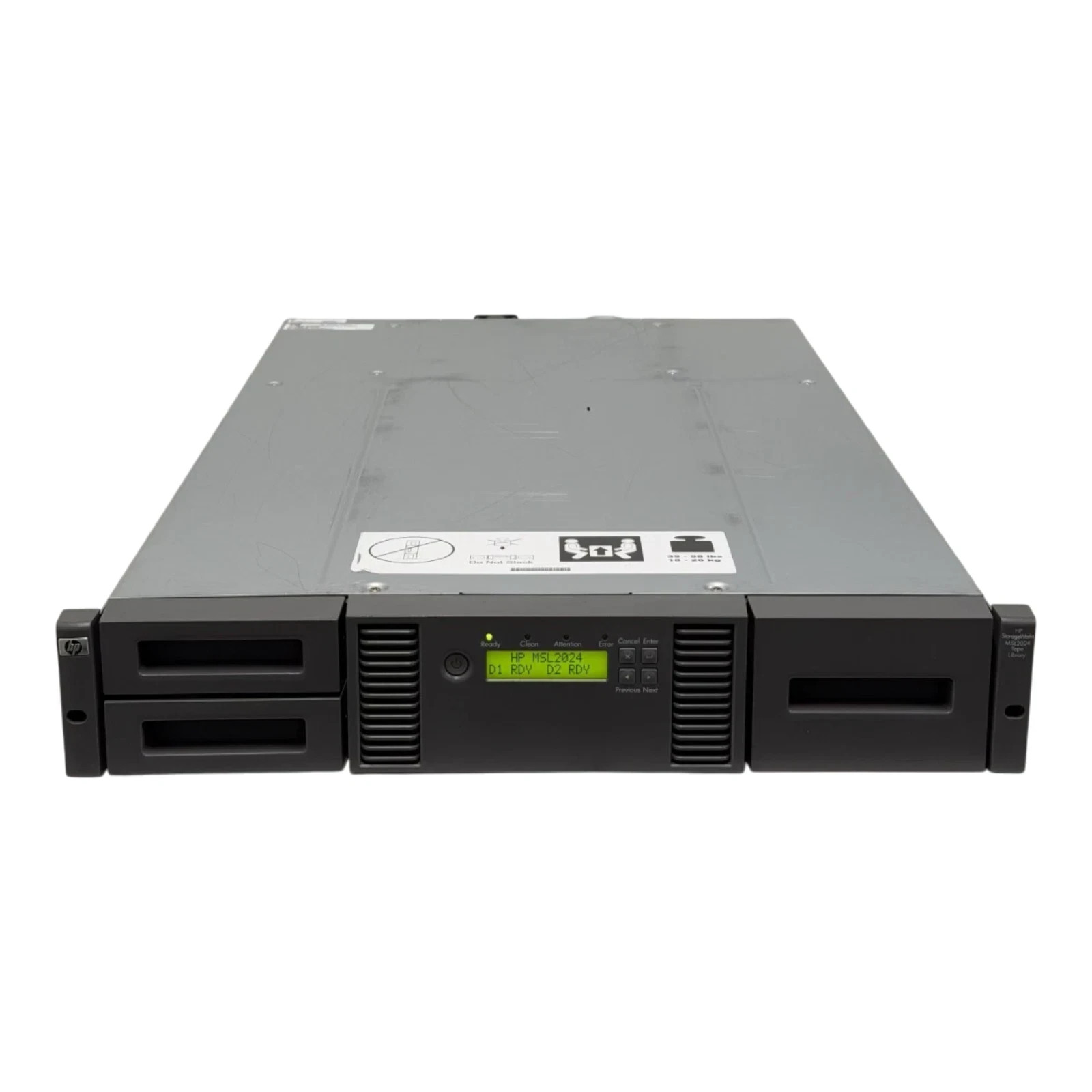 HPE StorageWorks MSL2024 24-Slot Tape Library 407351-001 + 2x LTO-6 Drive FC