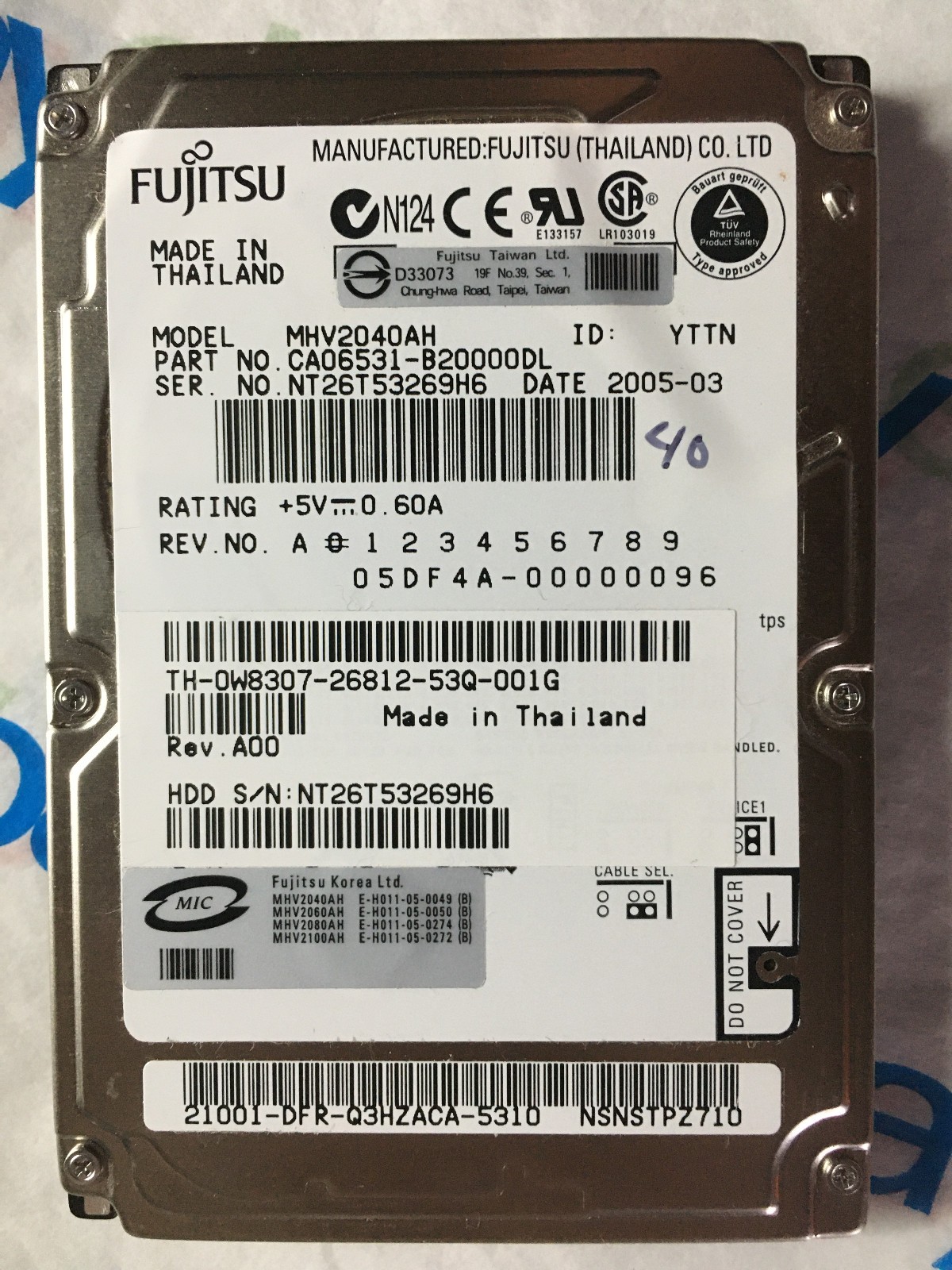 Various 2.5" IDE/ATA Laptop Hard Drives - Wiped and Tested - Ready for use