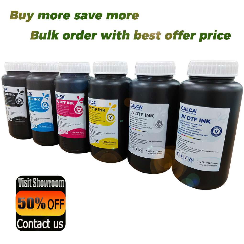 CALCA 1000ml UV DTF Ink For Printheads For Crystal Label Sticker Printing