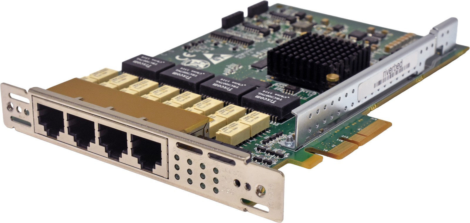 Riverbed Quad Port Gigabit Ethernet PCIe x4 Bypass Card 410-00047-01