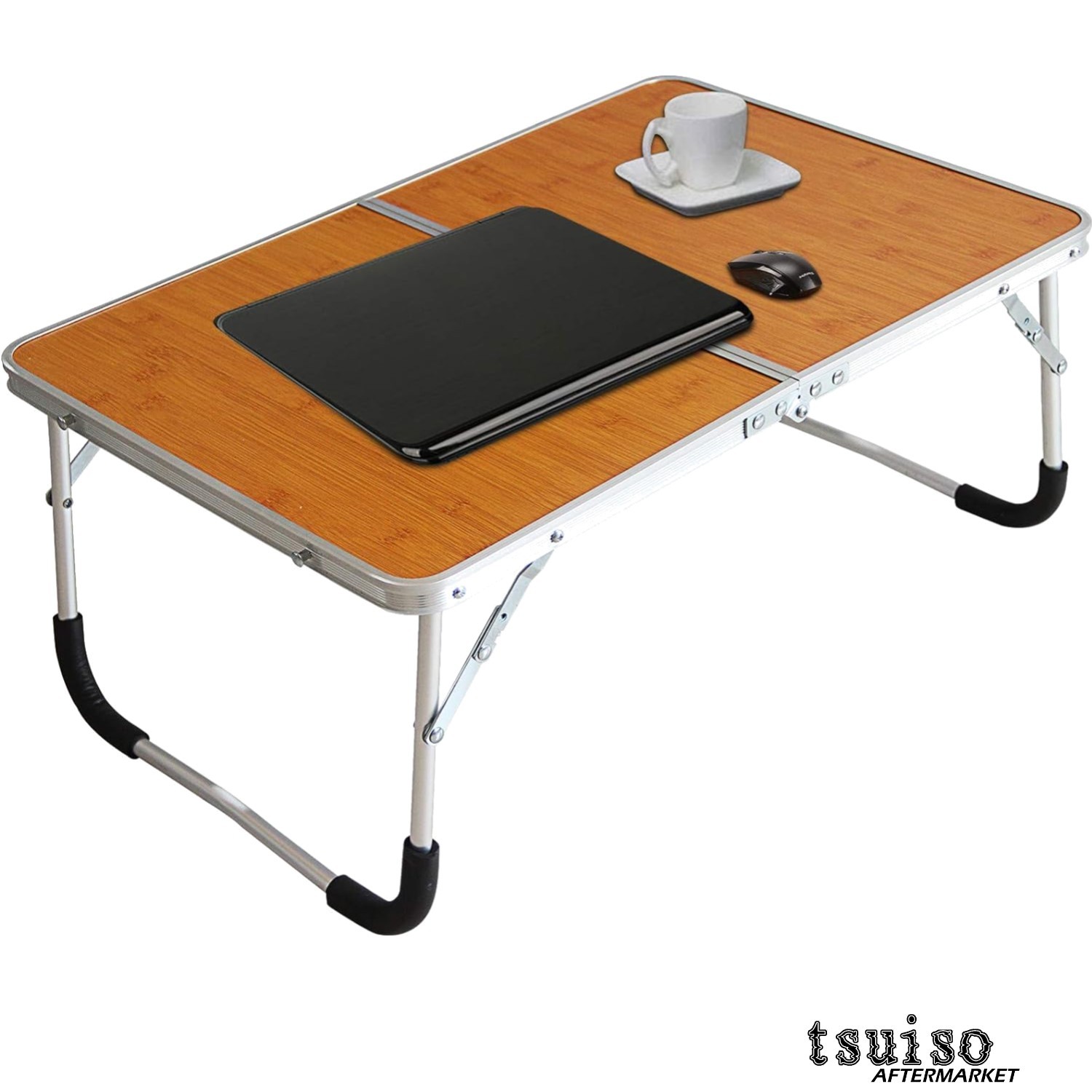 Versatile Foldable Laptop Desk with Inner Compartment - Perfect for Bed & Travel