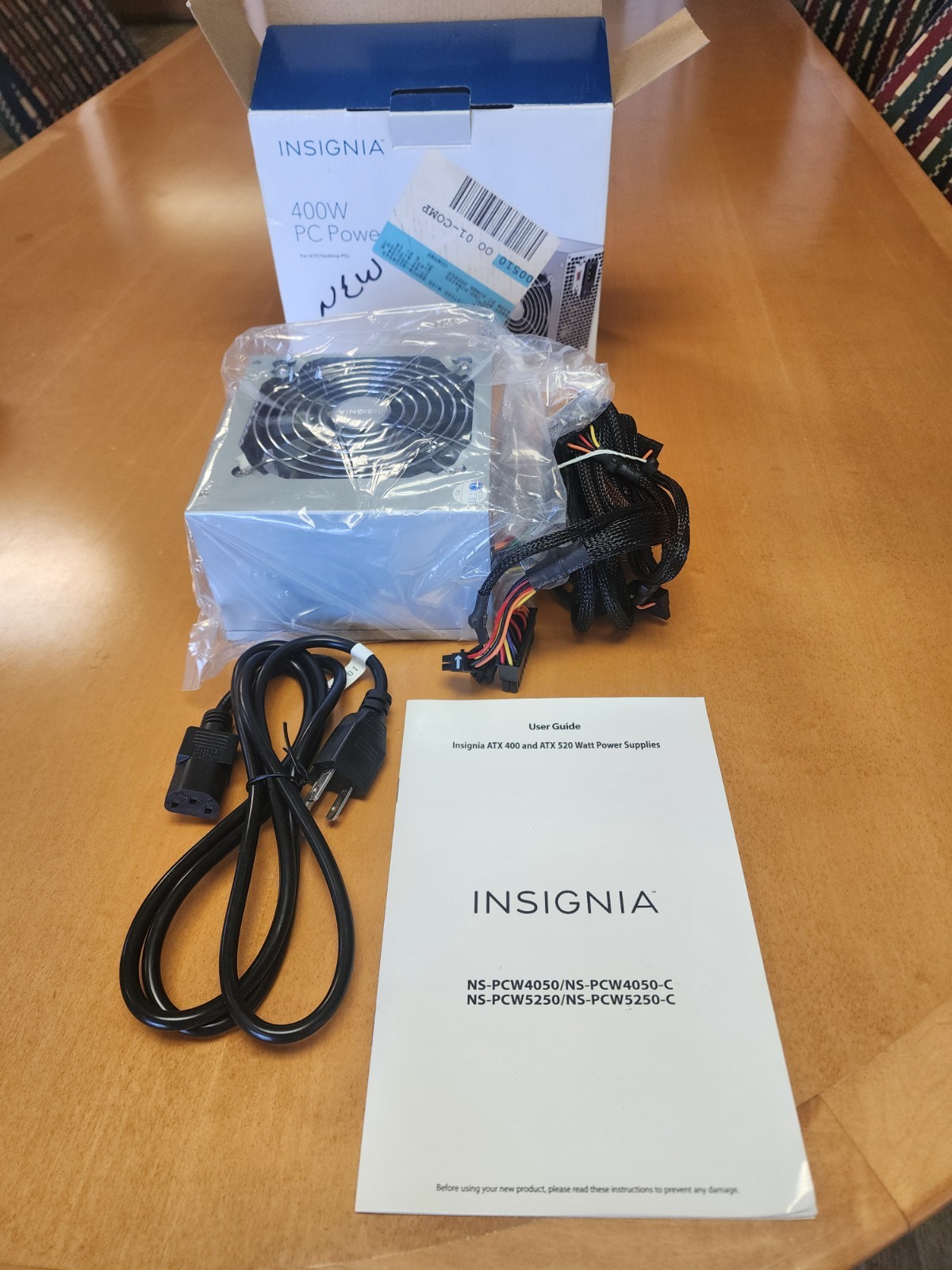 Insignia - 400W ATX Power Supply - Silver - Model # NS-PCW4050