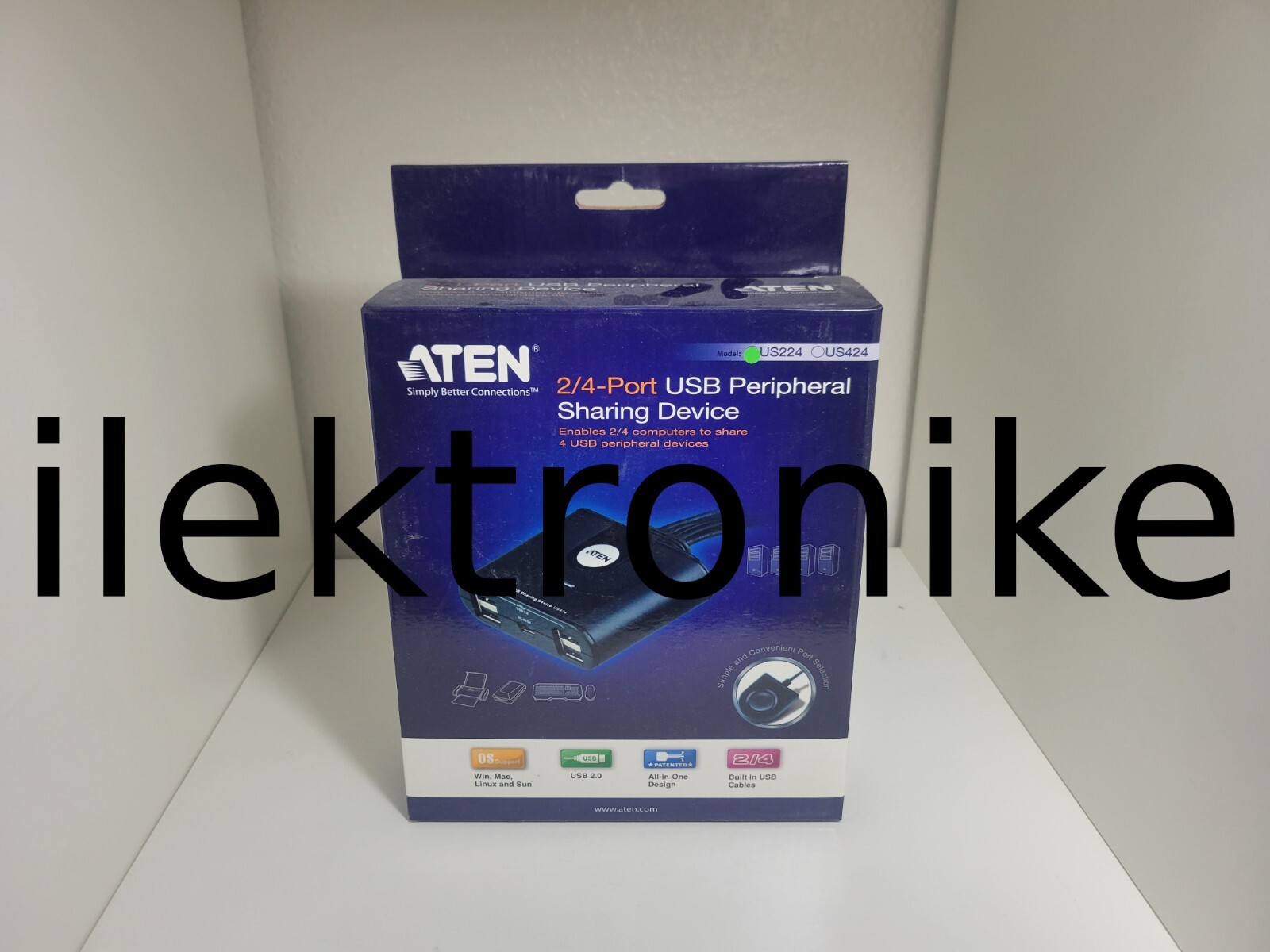 Brand NEW Aten 2/4-Port USB Peripheral Sharing Device US224