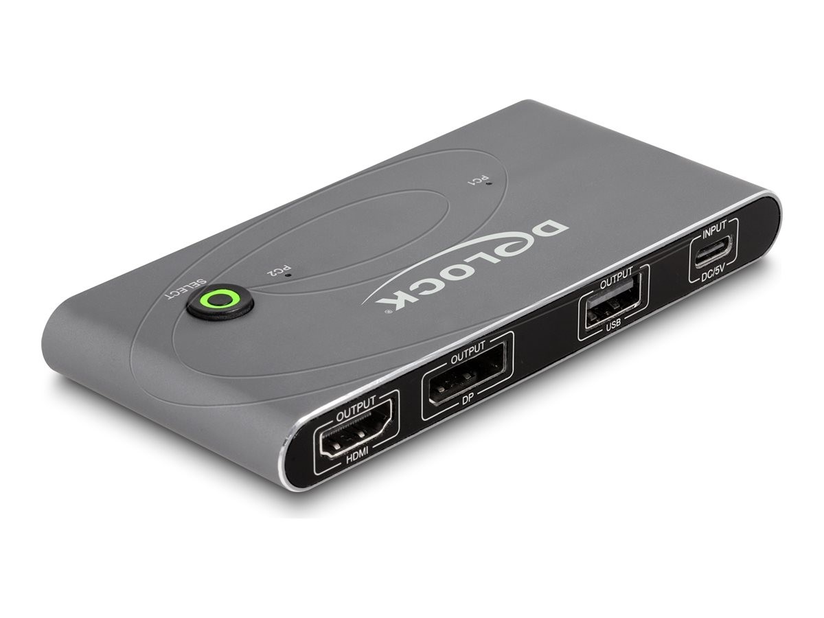 Delock KVM / audio / USB switch HDMI and DisplayPort 8K MST with 11485