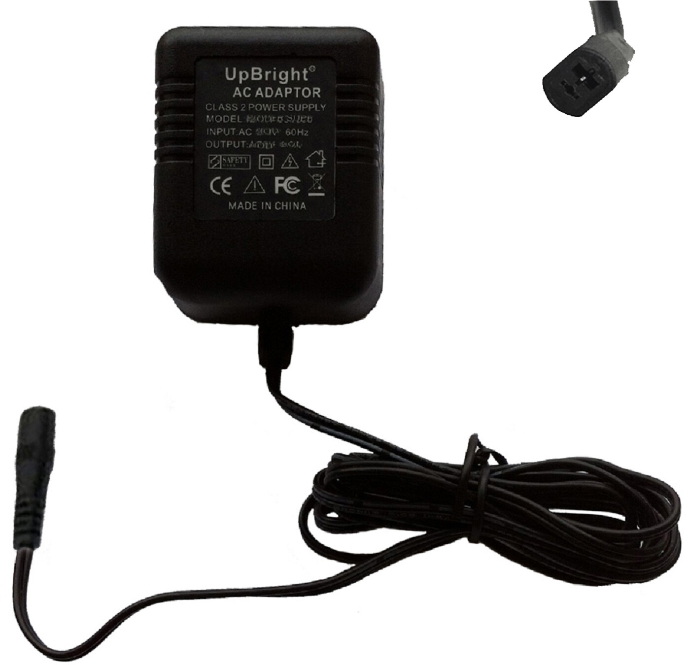 2-Pin 12V AC Adapter For Fiber Optic Cat In Pumpkin Jack O Lantern 41-120-0850A
