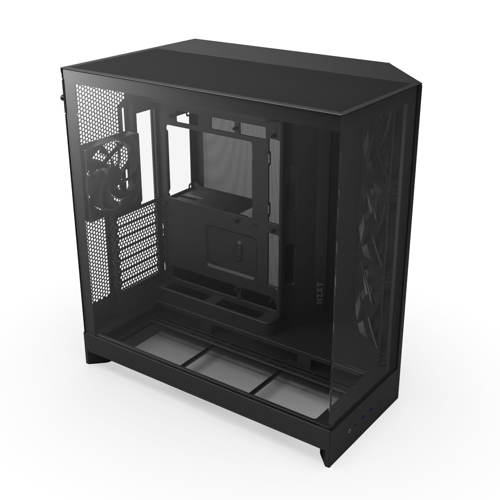 NZXT H9 Flow 2025 ATX Mid-Tower Dual-Chamber PC Case Black CM-H92FB-01