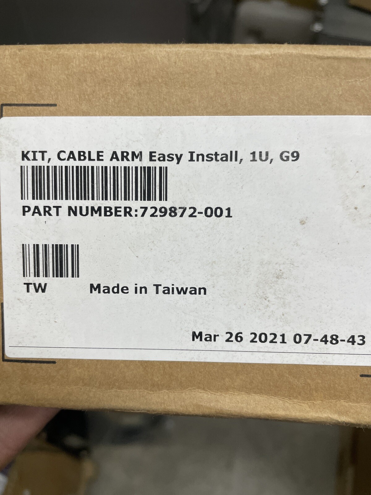 HPE 729872-001 1u Cable Management Arm Kit for HPE Proliant Servers