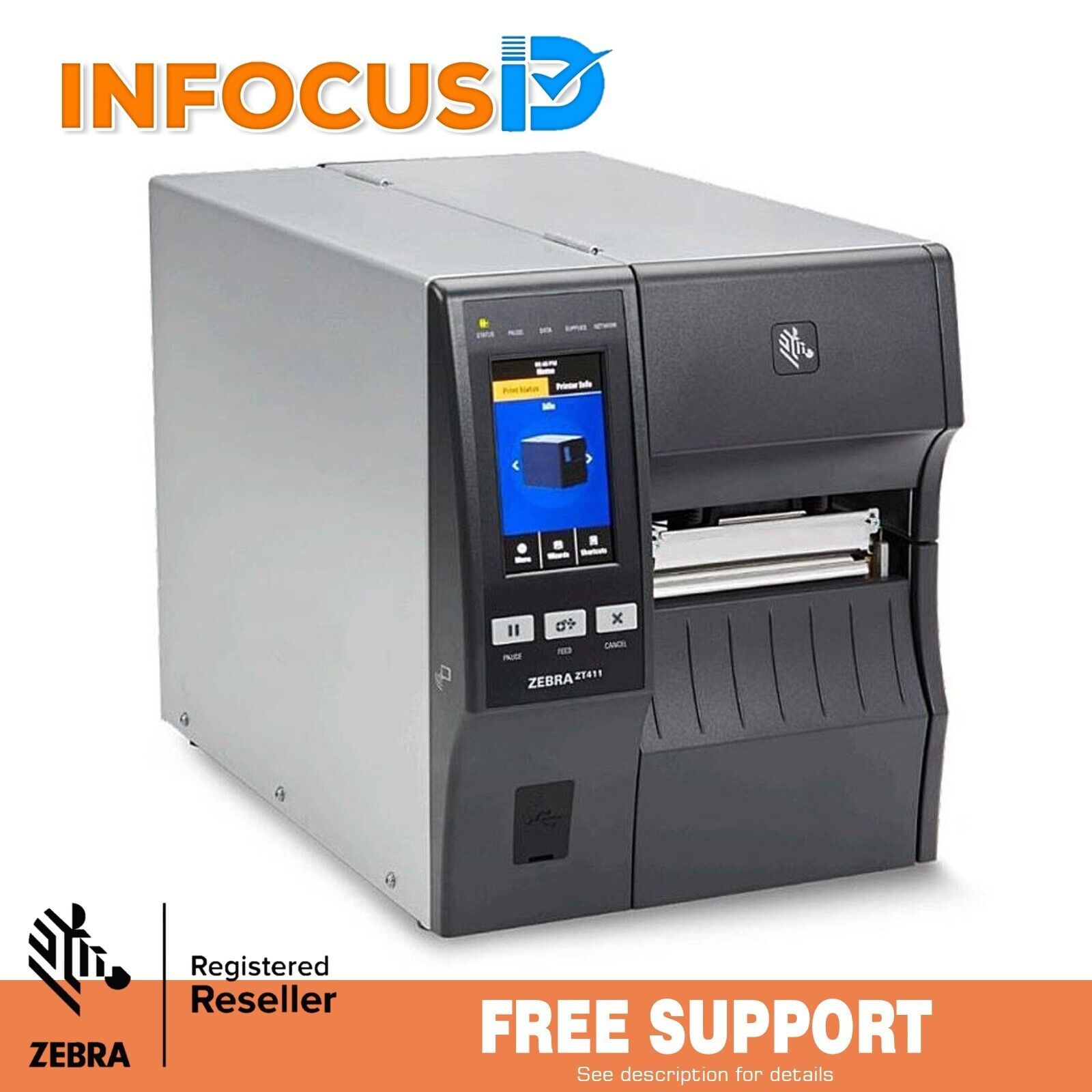 Zebra ZT411 300dpi Industrial Barcode Label Printer Inc. VAT & SUPPORT