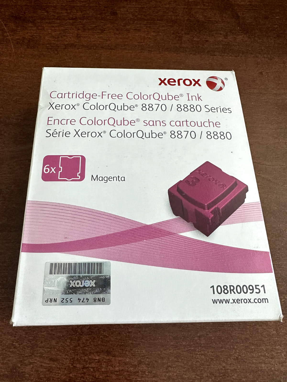 2 Genuine Xerox ColorQube 8870/8880 Magenta 6X Solid Ink 108R00951 8870DN 8880DN