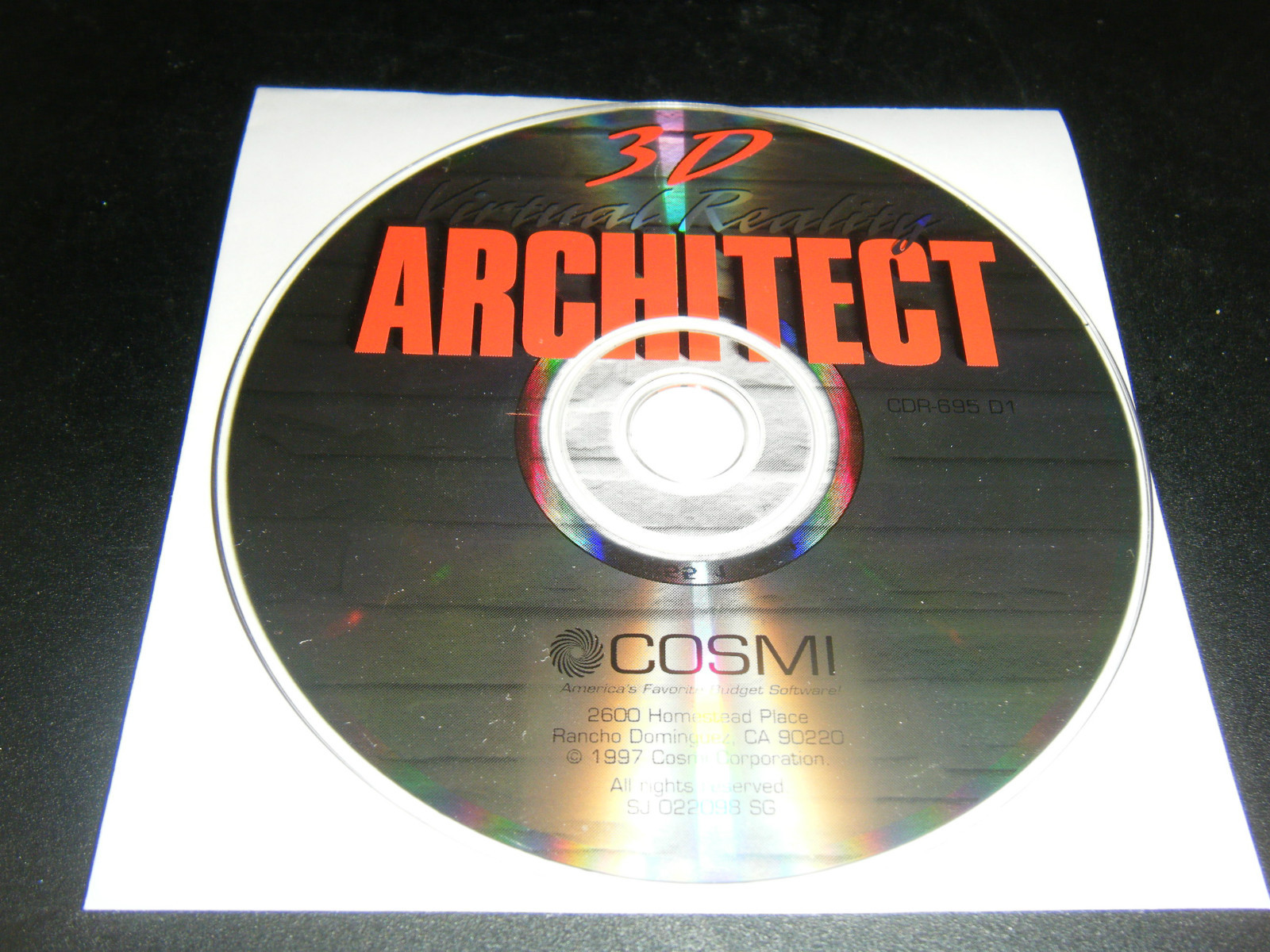 3D Virtual Reality Architect (PC, 1997) - Disc Only