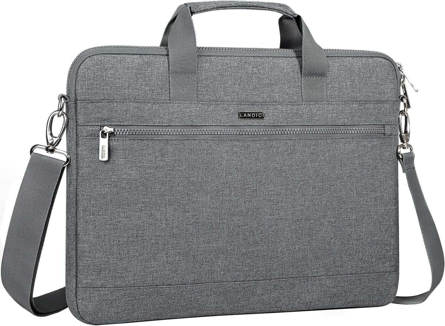 360° Protective Laptop Bag Case for MacBook Air/Pro 15, Chromebook 14, Grey