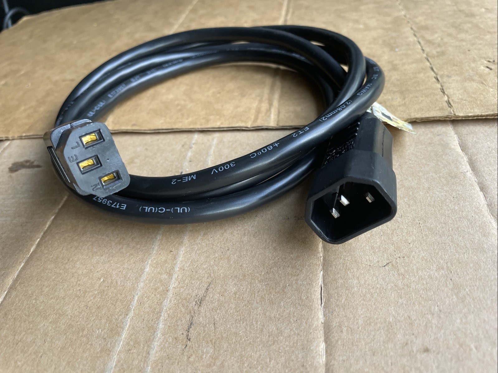6ft IEC-320 C13 To C14 14AWG Data Center Power Cable Black