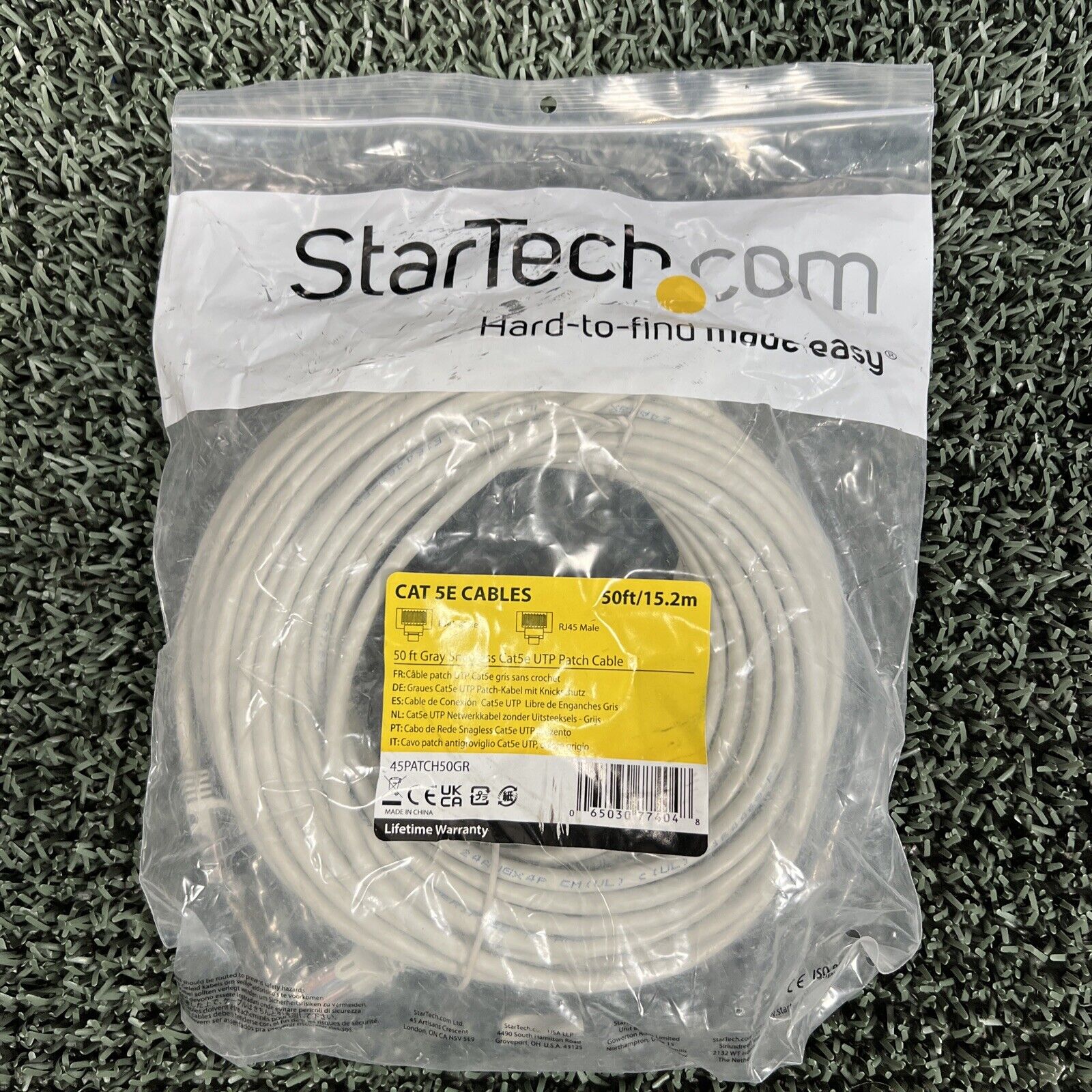 StarTech.com Cat5e Patch Cable with Snagless RJ45 Connectors - 50 ft, Gray (#84)