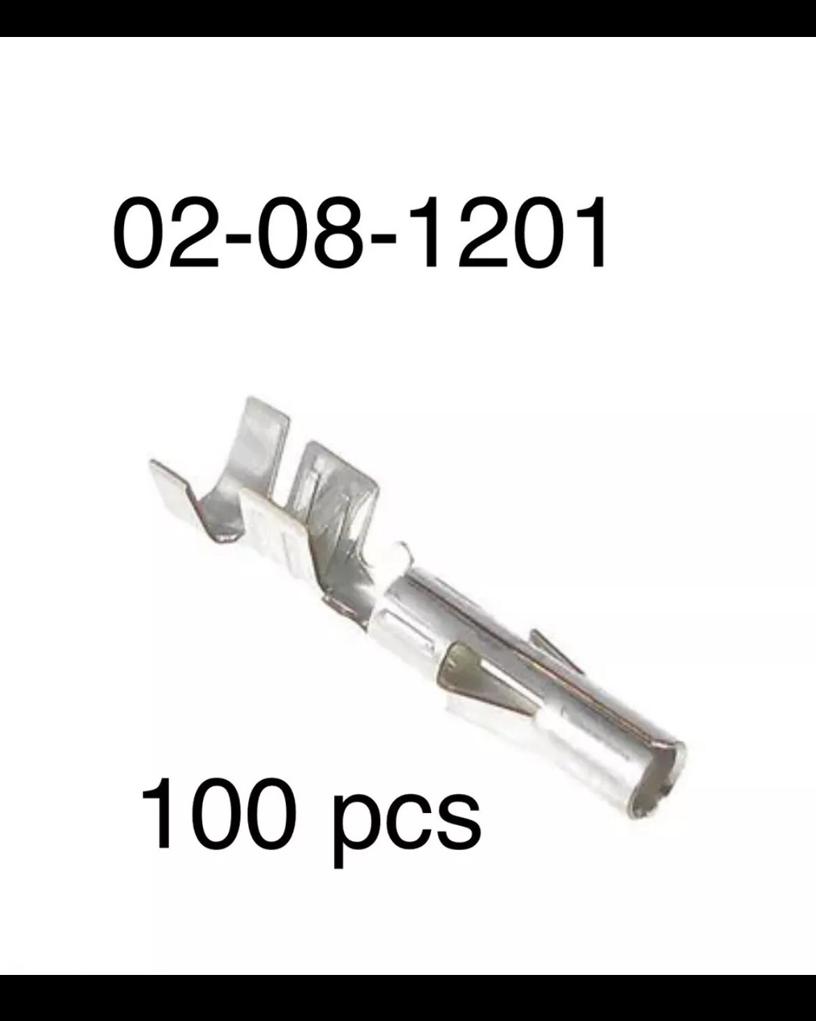 100 Pcs Pin Female Molex Connector Pins 02-08-1201, Series 8980, 0.0825"