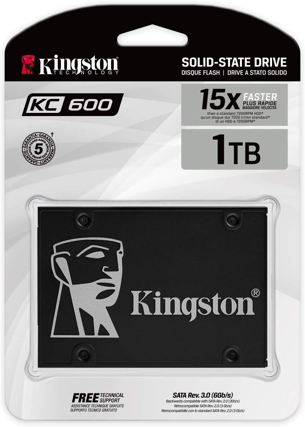Kingston SATA III KC600 2.5in Internal SSD  1TB Solid State Drive