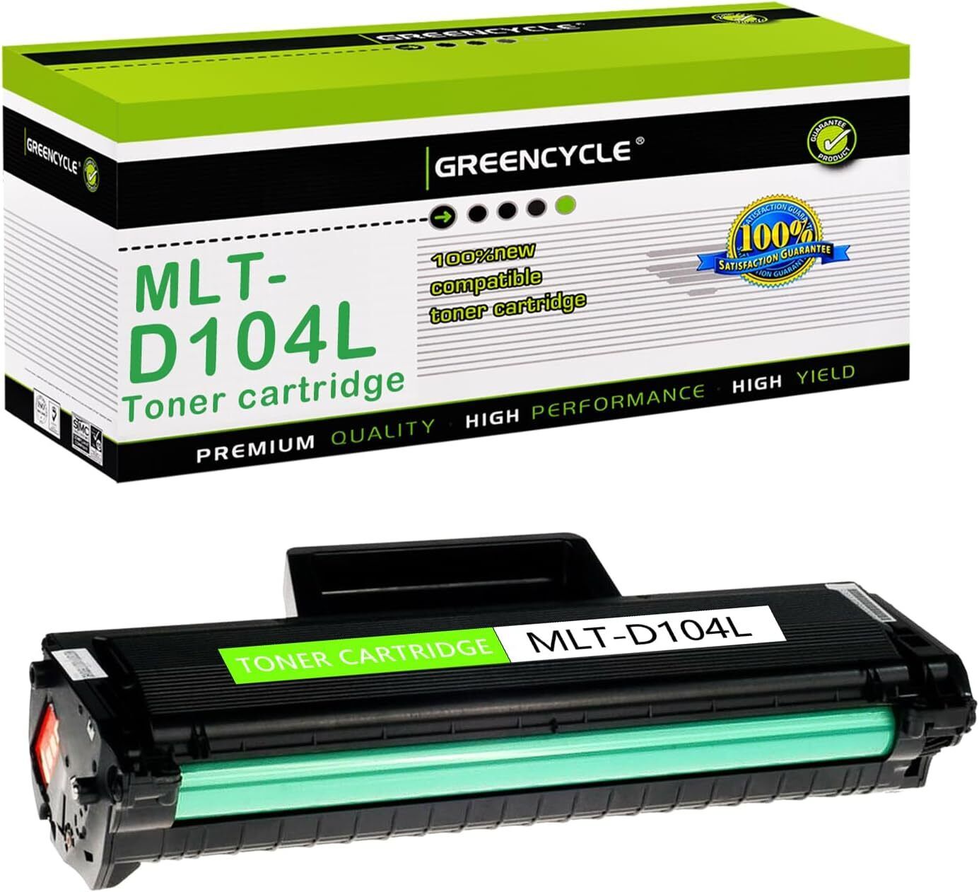 GREENCYCLE MLT-D104S MLT-D104L Toner Cartridge for Samsung Ml1665 Ml1660 Ml1865w