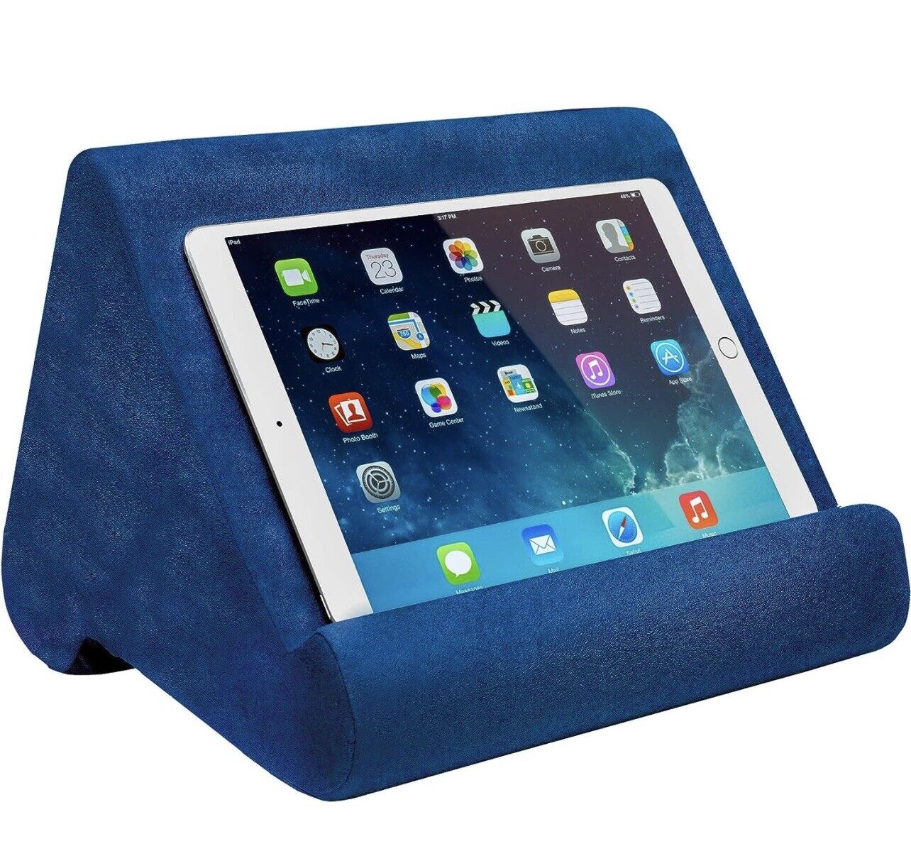 Ontel Pillow Pad Multi-Angle Soft Tablet Stand, Blue