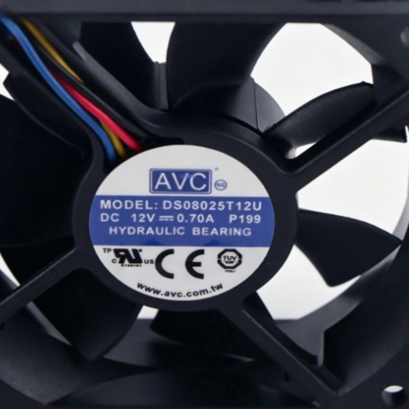 For AVC DC 12V 0.7A Cooling Fan DS08025T12U 4Pin 80x80x25mm