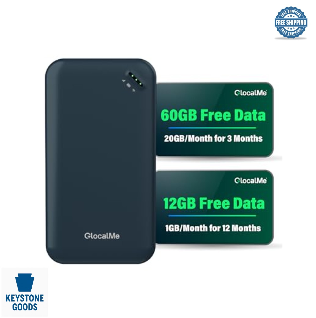 4G Mobile Hotspot Portable WiFi 72GB Preloaded Data 3000mAh Battery Travel 8