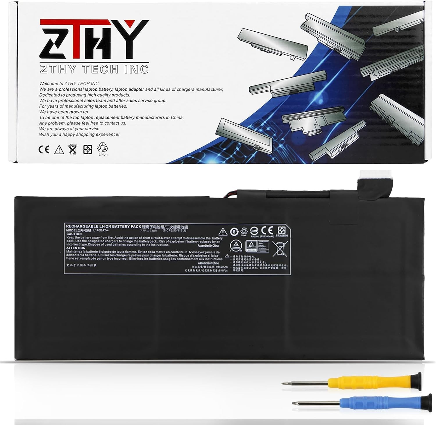 L140BAT 4 Laptop Battery Replacement for Lemp9 System76 Darter Pro