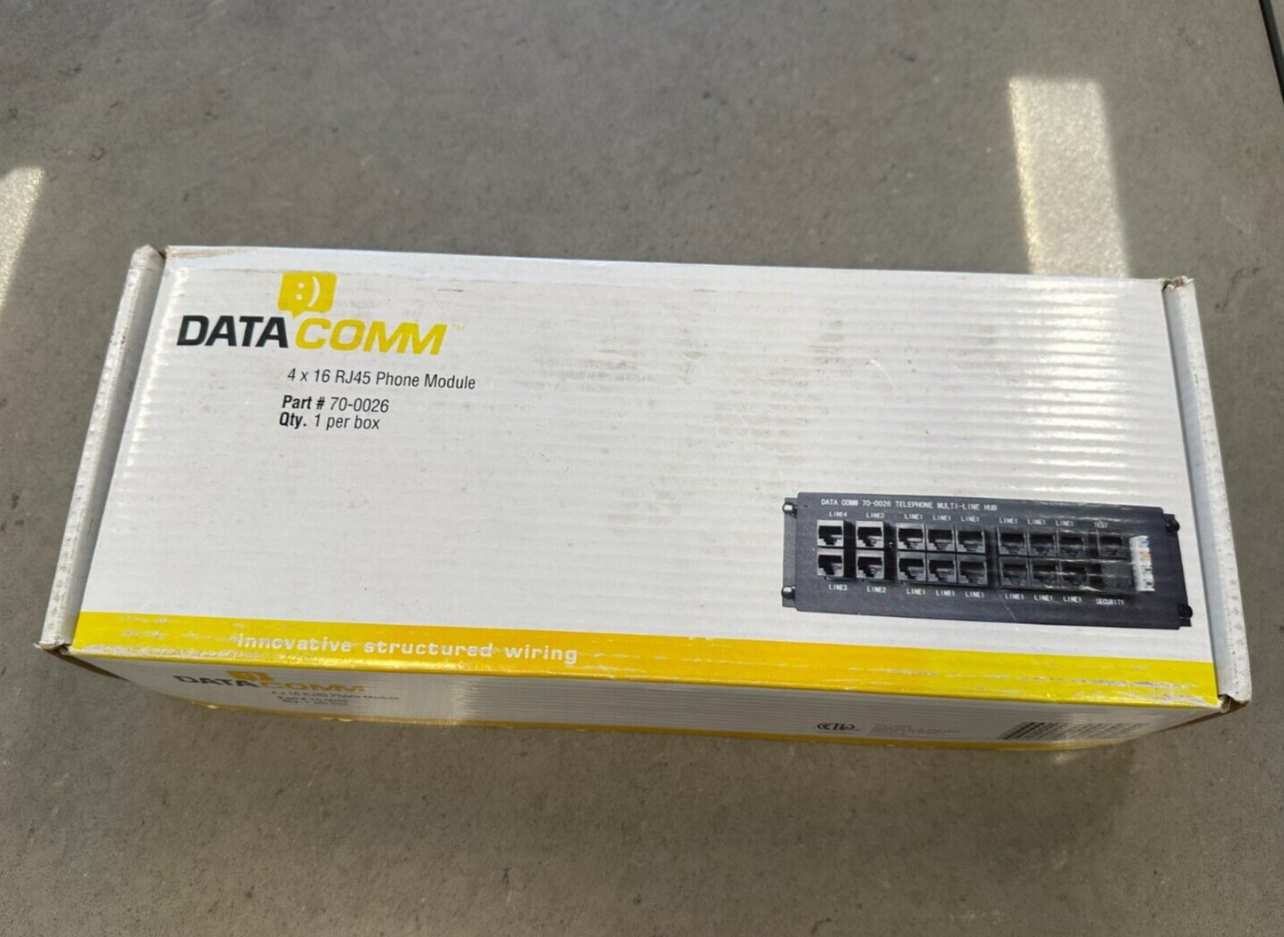 DATACOMM ELECTRONICS 4x16 RJ45 Telephone Module (Part # 70-0026)