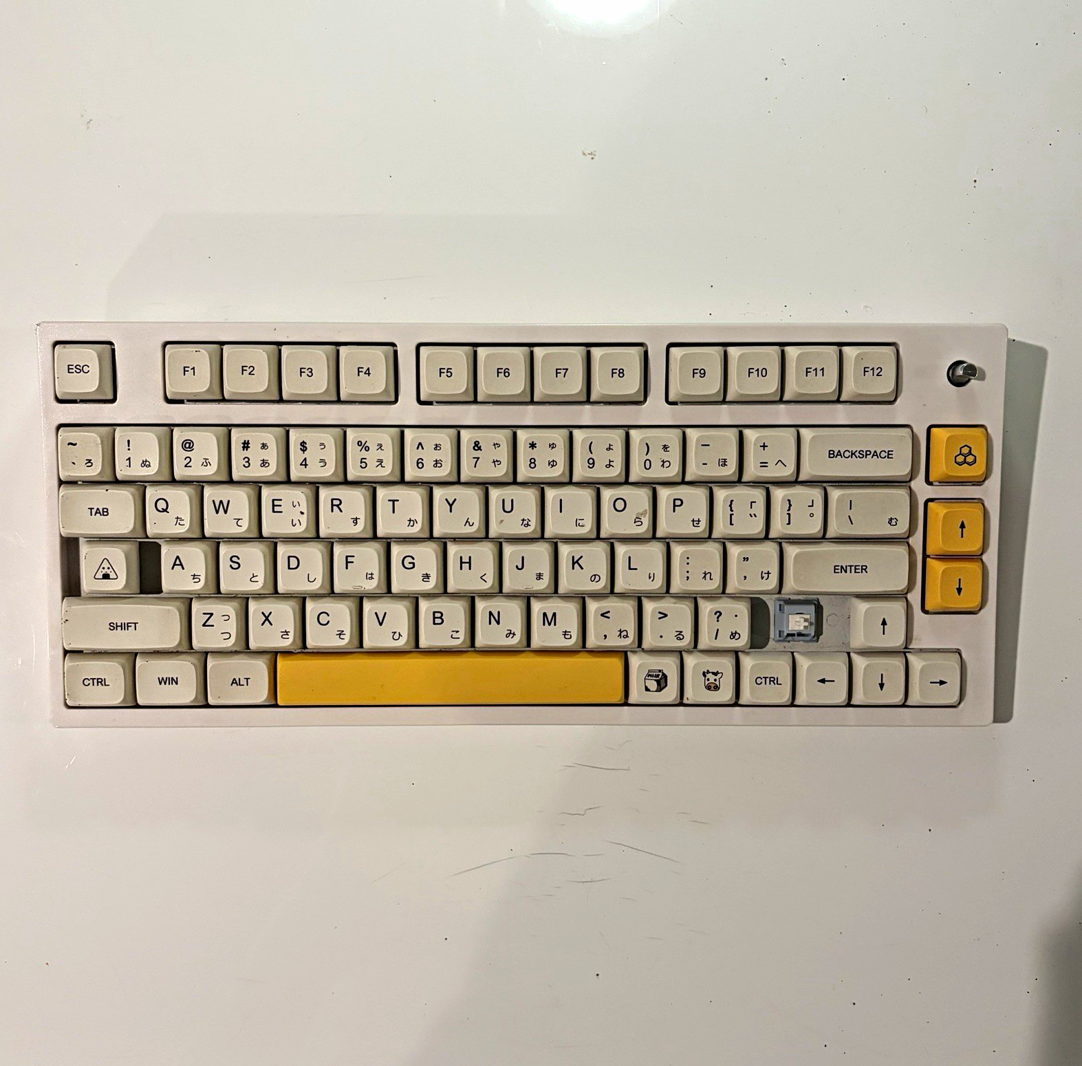 EPOMAKER TH80 Pro Wireless Mechanical RGB Keyboard, White/Yellow Japanese QWERTY