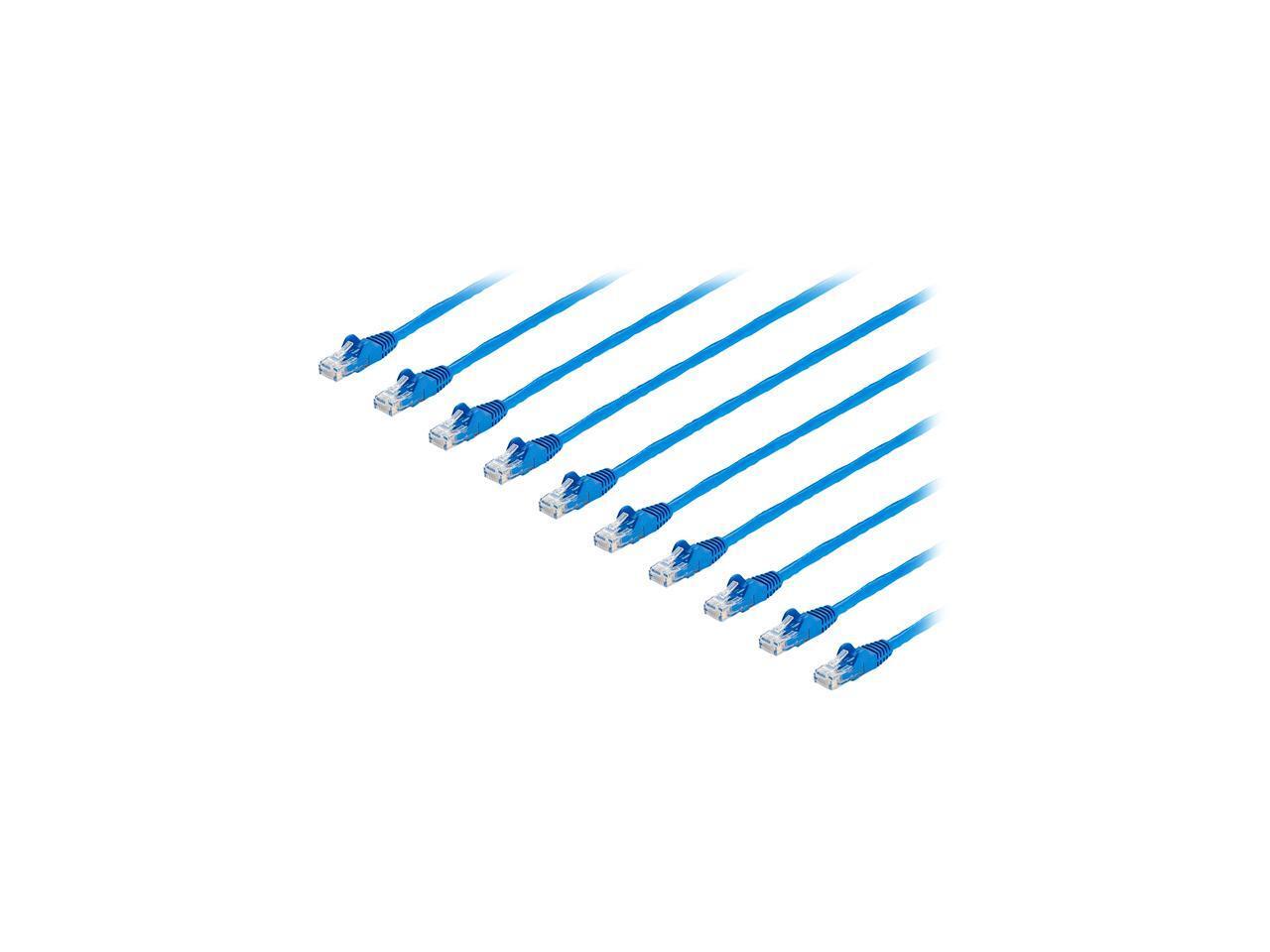StarTech.com 5 ft. CAT6 Cable 10 Pack - Blue CAT6 Patch Cord - Snagless RJ45 Con