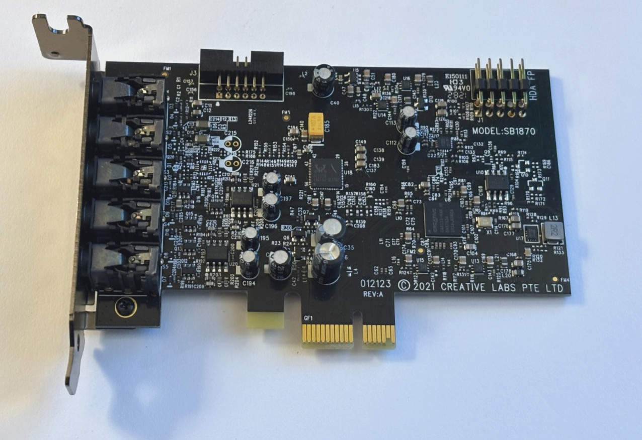 Creative Sound Blaster Audigy Fx V2 Upgradable Hi-res PCI-e Sound Card SB1870