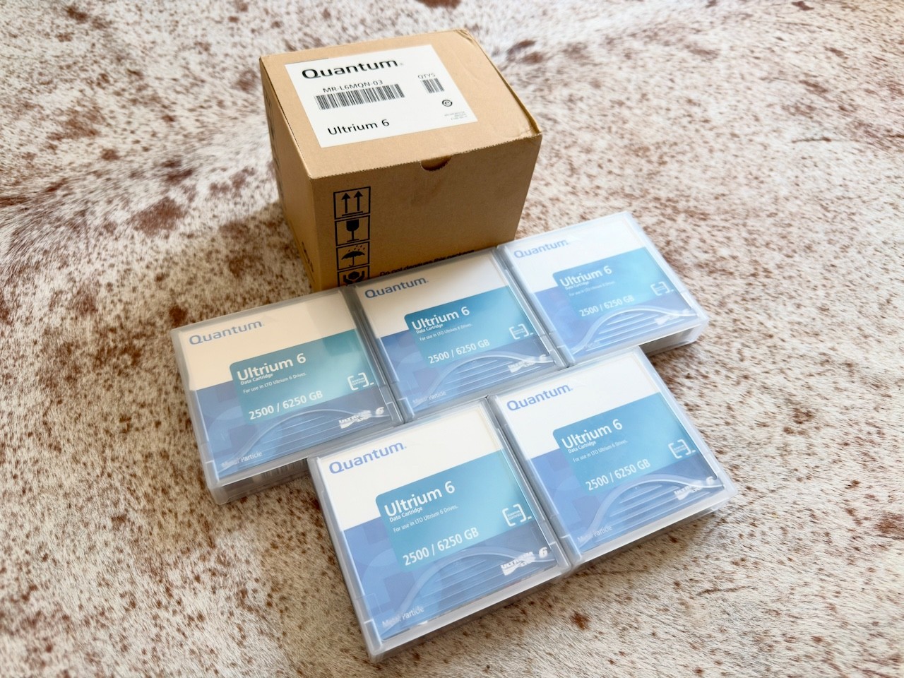 Quantum MR-L6MQN-03 LTO6 Ultrium 6 Tapes 2.5TB-6.25TB LTO-6 - 5 Pack