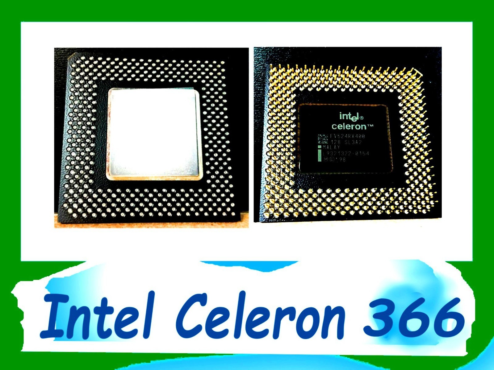 RETRO CPU✔️Intel Celeron 366MHz✔️Socket 370 Processor ✔️Tested✔️VINTAGE