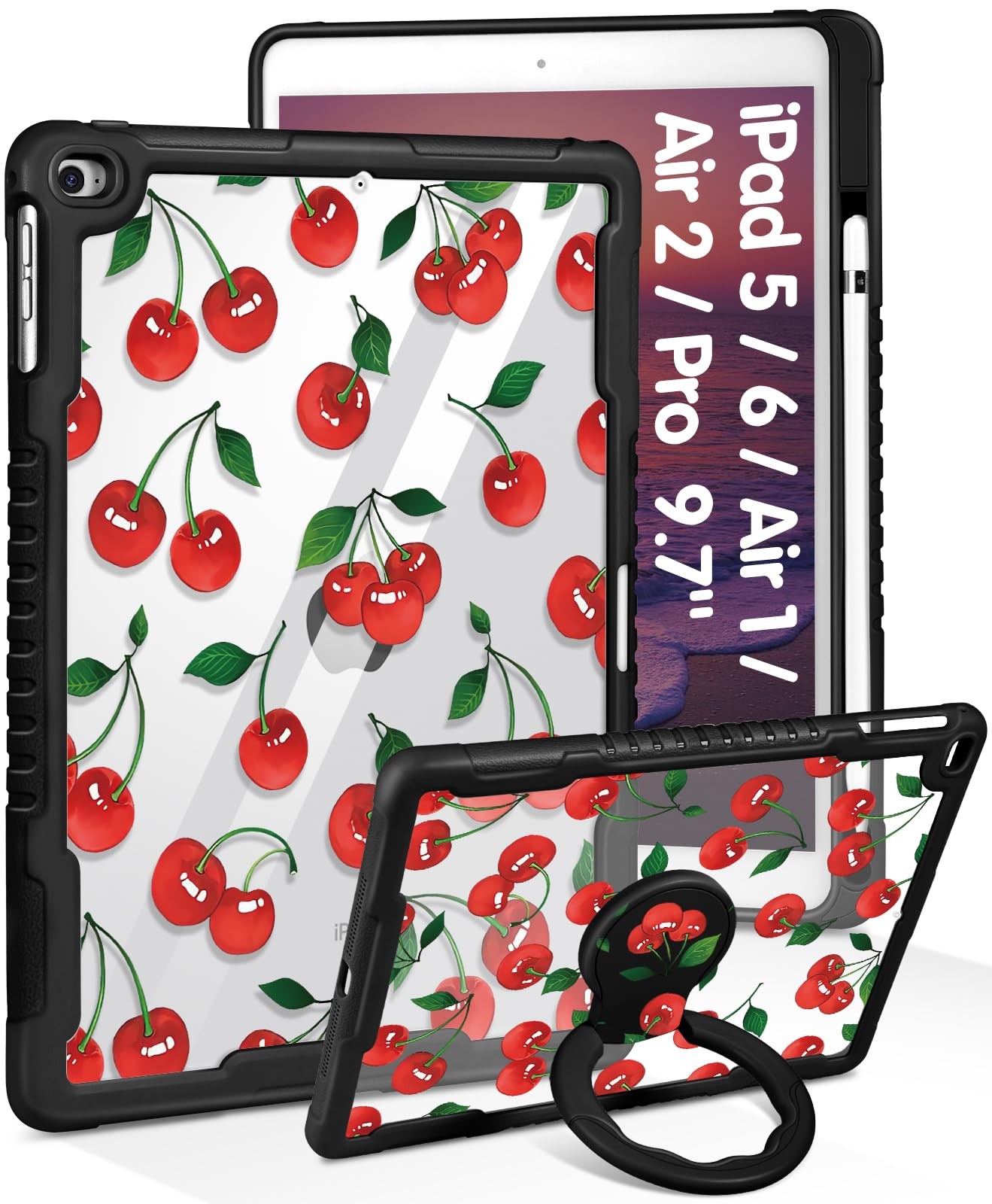 for iPad 5th/6th Gen, Air1/ Air2, Pro 9.7 Inch Case - Women Cute Girls with S...