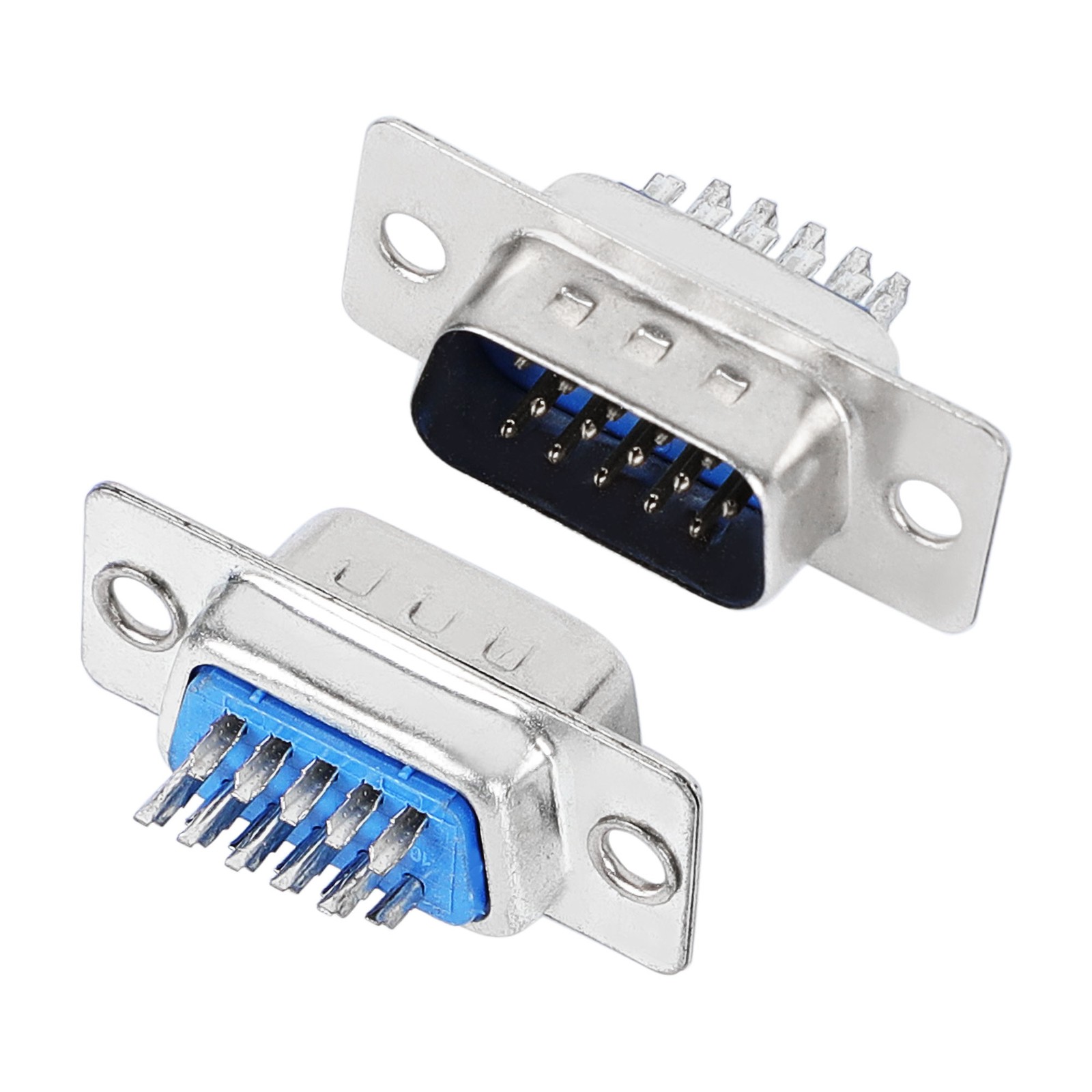 2 Pcs DB15 Solder Connector RS232 15 Pin D-Sub Male VGA Adapter Connectors