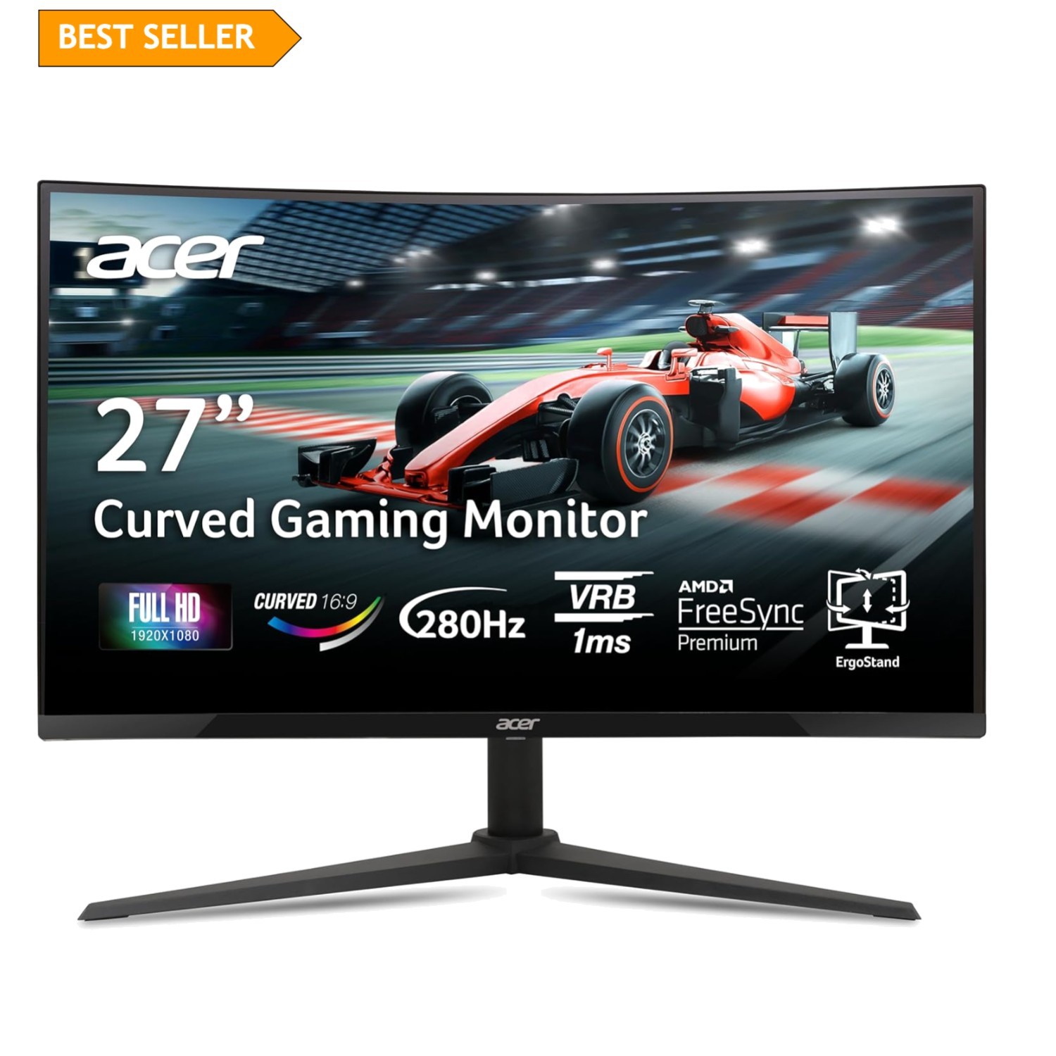 Immersive 27-Inch Curved VA Gaming Monitor | 100M:1 Contrast, Built-In Speakers
