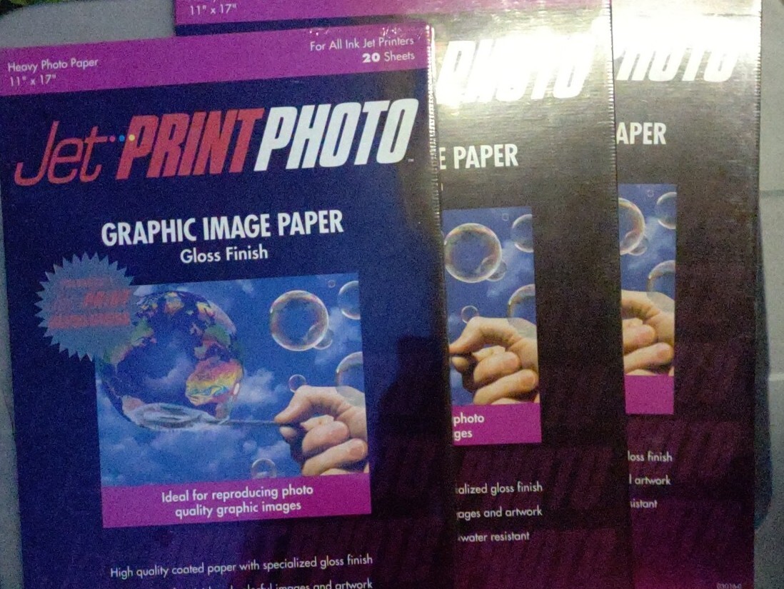 Hammermill Jet PRINT 11 x 17 Heavy Gloss Poster Photo Paper Lot Ink Jet Graphic